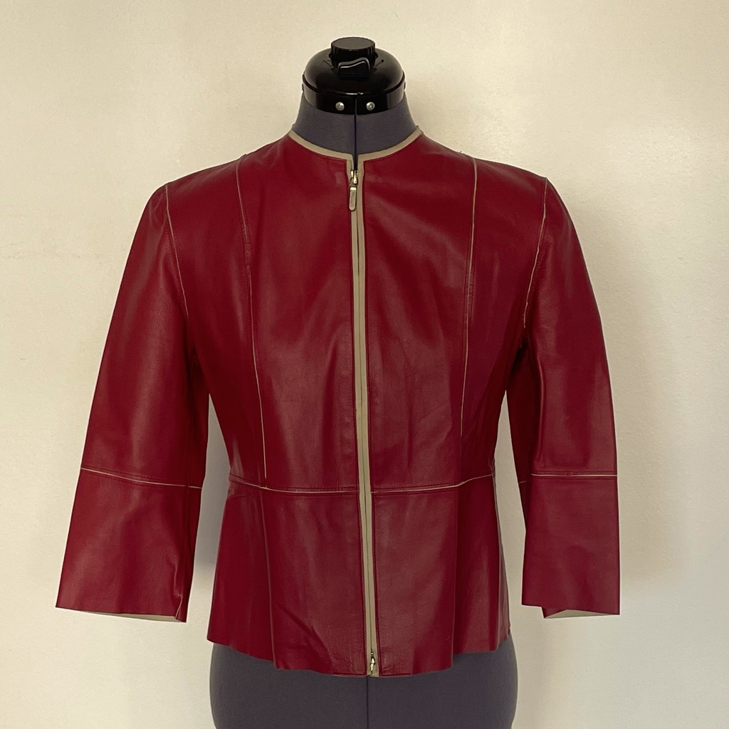 Opifix Vintage Rose Color Leather Jacket